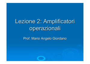 Lezione 2: Amplificatori operazionali