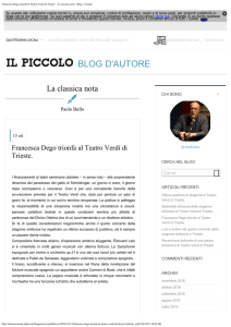 Francesca Dego trionfa al Teatro Verdi di Trieste.
