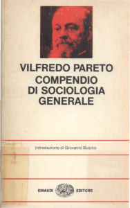 VILFREDO PARETO COMPENDIO DI SOCIOLOGIA GENERALE