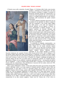 articolo - Confederazione dell`Oratorio di San Filippo Neri