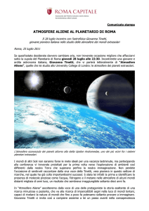 Comunicato stampa - Planetario e Museo Astronomico