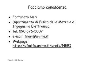 Facciamo conoscenza - dipartimento di fisica della materia e