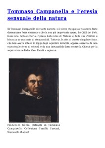 Tommaso Campanella e l`eresia sensuale della