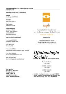 Oftalmologia - IAPB Italia Onlus