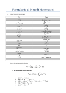 Formulario di Metodi Matematici