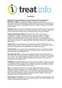 GLOSSARIO Sindrome da immunodeficienza acquisita