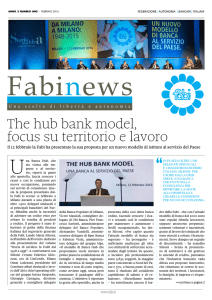 The hub bank model, focus su territorio e lavoro