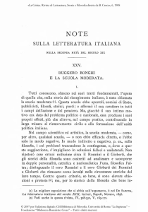 SULLA LETTERATURA ITALIANA