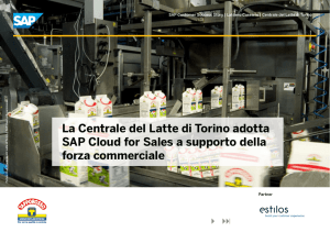 La Centrale del Latte di Torino adotta SAP Cloud for Sales a