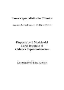 Laurea Specialistica in Chimica Anno Accademico 2009 – 2010