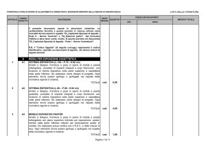 Lista delle forniture