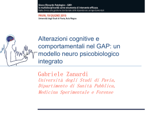 Alterazioni cognitive e comportamentali nel GAP un modello - In-Cnr