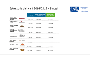 Istruttoria dei piani 2014/2016 - Sintesi