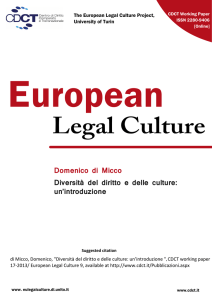 Diversità del diritto e delle culture