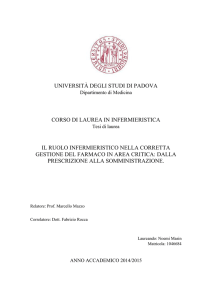 UNIVERSITÀ DEGLI STUDI DI PADOVA CORSO DI LAUREA IN