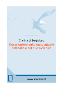 Osservazioni sullo stato attuale dell`Italia e sul suo