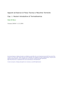 Appunti ed Esercizi di Fisica Tecnica e Macchine Termiche Cap. 1