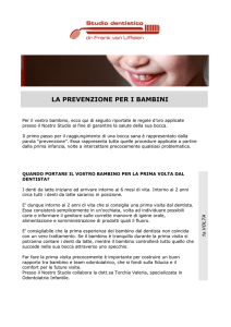 la prevenzione per i bambini - Studio Dentistico Frank van Uffelen