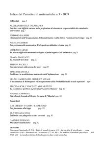 Indice del Periodico di matematiche n.3 - 2009