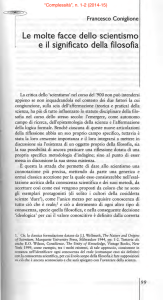 Le molte facce dello scientismo e il significato della filosofia