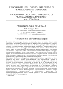 Programmadi Farmacologia 2006-07