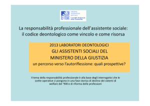 La responsabilità professionale dell`assistente sociale
