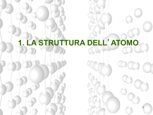 1. la struttura dell`atomo