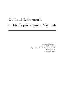 Guida al Laboratorio di Fisica per Scienze Naturali