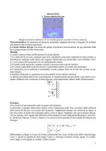 1 Ottavio Serra 1. Teoria cinetica dei gas - Digilander