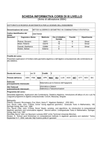 Metodi geometrico-algebrici in combinatoria e statistica