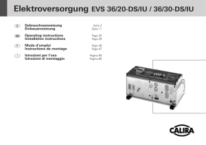 Elektroversorgung EVS 36/20-DS/IU / 36/30-DS/IU