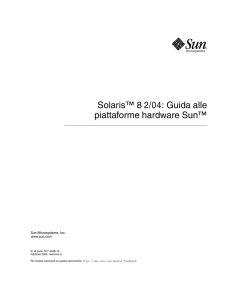 Solaris 8 2/04: Guida alle piattaforme hardware Sun