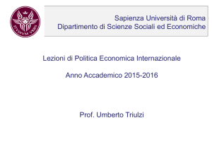 Sapienza Università di Roma Dipartimento di Scienze Sociali ed
