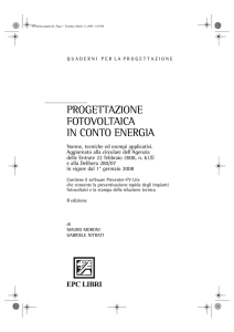 PROGETTAZIONE FOTOVOLTAICA IN CONTO ENERGIA