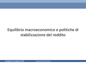 Equilibrio macroeconomico e politiche di stabilizzazione del reddito