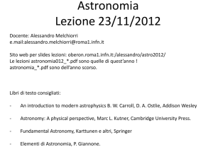 Astronomia Lezione 23/11/2012