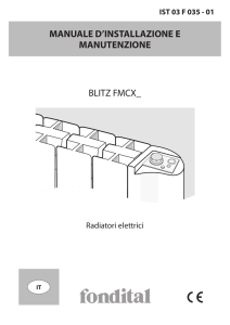manuale d`installazione e manutenzione blitz fmcx