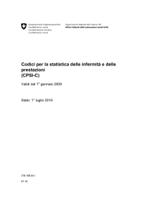 Codici per la statistica delle infermità e delle prestazioni (CPSI-C)