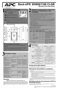 Back-UPS BX800/1100 CI-GR Regolare le impostazioni relative alla