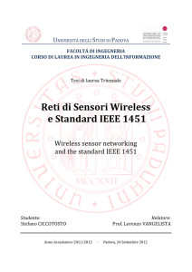 Reti di sensori wireless e standard IEEE 1451