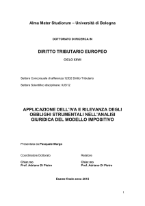 DIRITTO TRIBUTARIO EUROPEO APPLICAZIONE DELL`IVA E