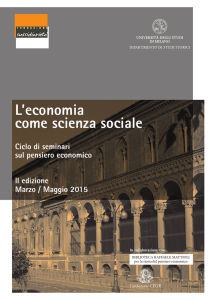 L`economia come scienza sociale - Fondazione per la Sussidiarietà