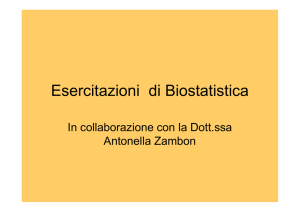 Esercitazioni di Biostatistica