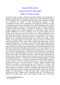 Economia, Politica, Società (articoli e interviste di Giulio Sapelli