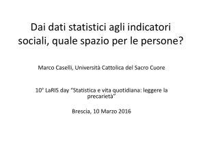 Dai dati statistici agli indicatori sociali, quale