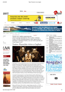 Teatro: Pinocchio rivive a Cagliari