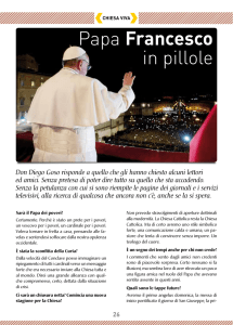 papa Francesco in pillole - salesiani don Bosco