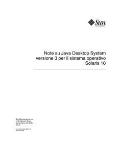 Note su Java Desktop System versione 3 per il sistema operativo