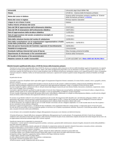 LM-85 bis Scienze della formazione primaria - Atenei