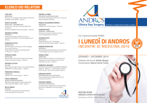 Lunedì di Andros – Incontri di medicina